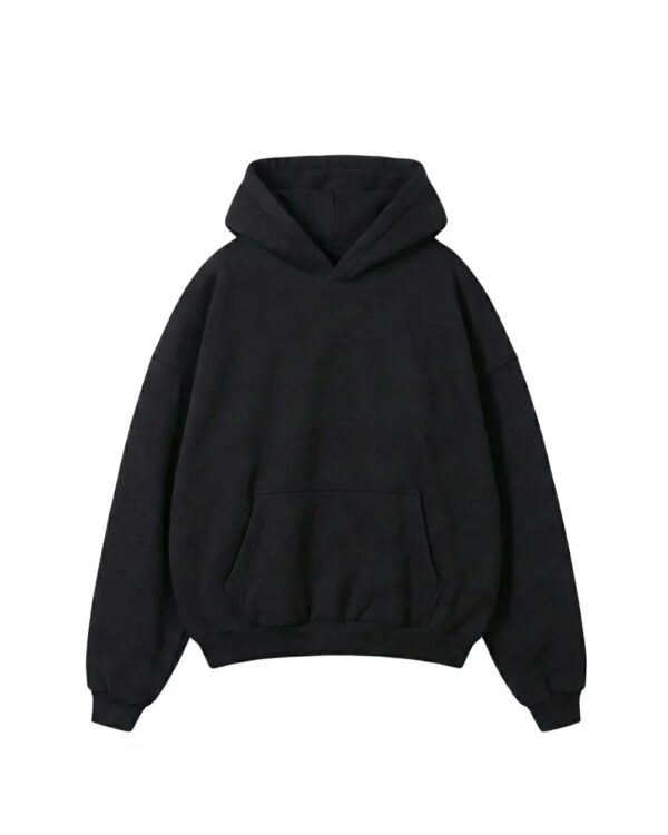 Black oversized heavyweight hoodie