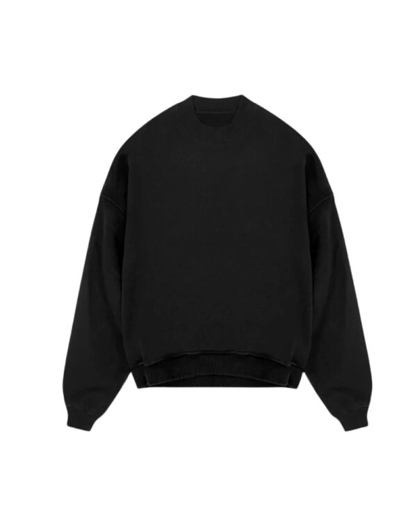 Black oversized heavyweight sweatshirt