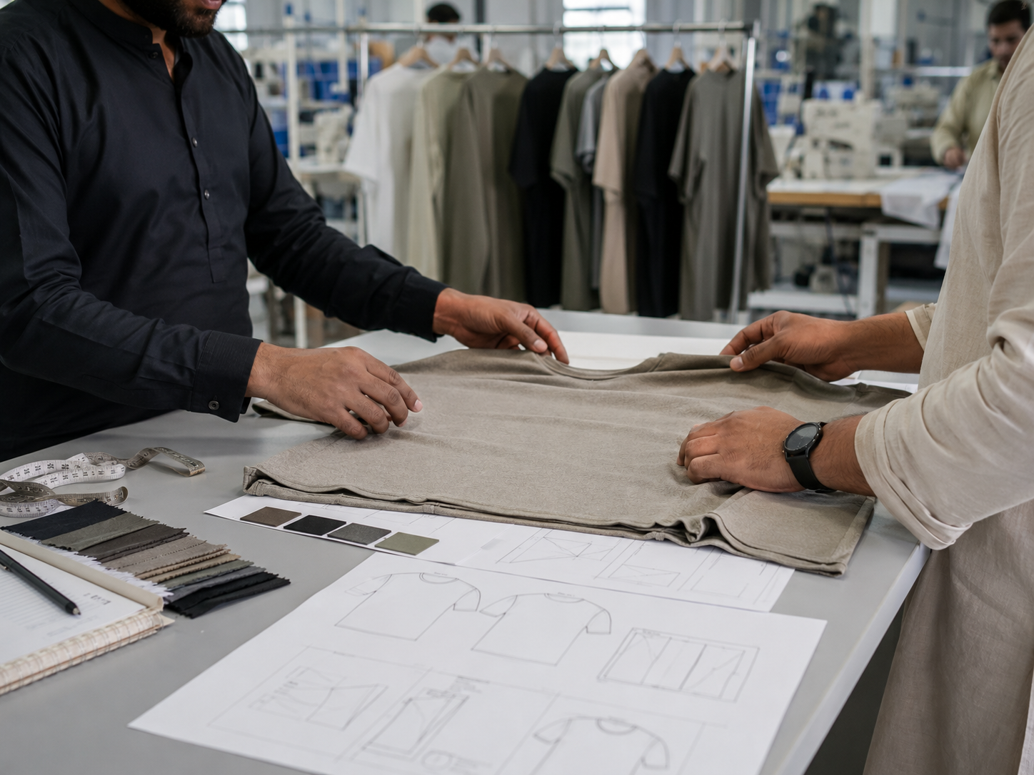 Custom apparel product development and manufacturing
